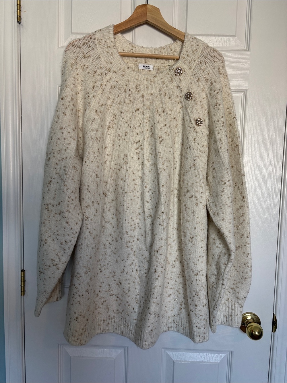 Penningtons metallic knit sweater